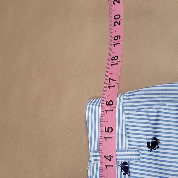 Izod Size 10 Blue White Striped Shorts with Blue Crab Pattern. Exc. Used Cond. - Picture 4 of 10
